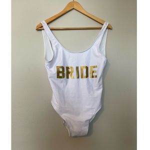 NEVER BEEN WORN Bride One Piece Swimsuit with Low Back Size Large